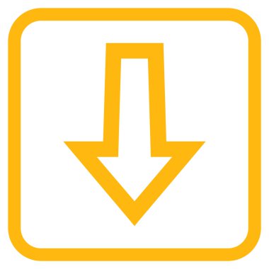 Vektör simgesi bir çerçeve içinde aşağı ok