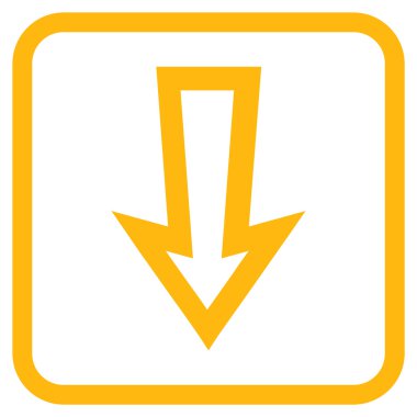 Vektör simgesi bir çerçeve içinde aşağı ok