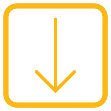 Vektör simgesi bir çerçeve içinde aşağı ok