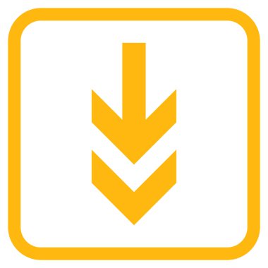 Vektör simgesi bir çerçeve içinde aşağı ok