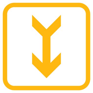 Vektör simgesi bir çerçeve içinde aşağı ok