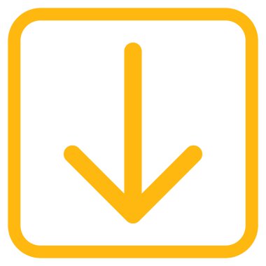 Vektör simgesi bir çerçeve içinde aşağı ok