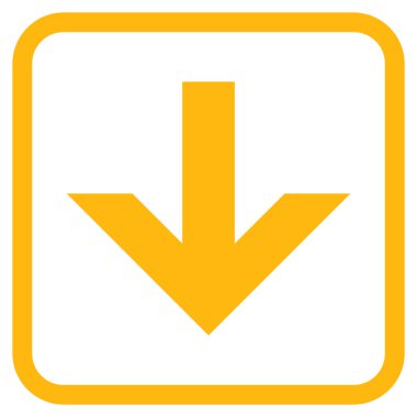 Vektör simgesi bir çerçeve içinde aşağı ok