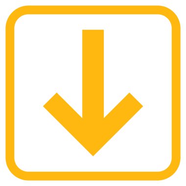 Vektör simgesi bir çerçeve içinde aşağı ok