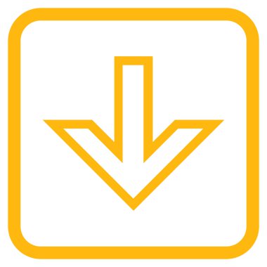 Vektör simgesi bir çerçeve içinde aşağı ok