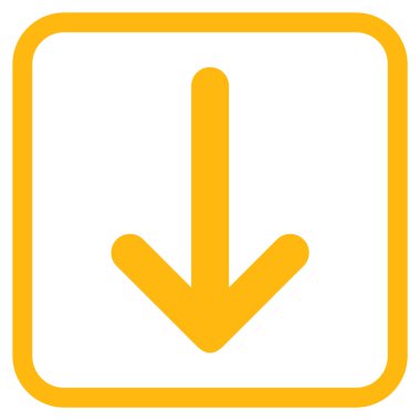 Vektör simgesi bir çerçeve içinde aşağı ok