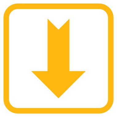 Vektör simgesi bir çerçeve içinde aşağı ok