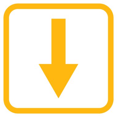 Vektör simgesi bir çerçeve içinde aşağı ok