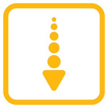 Vektör simgesi bir çerçeve içinde aşağı ok