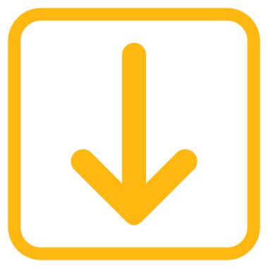 Vektör simgesi bir çerçeve içinde aşağı ok