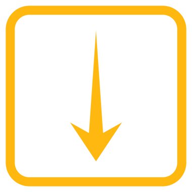 Vektör simgesi bir çerçeve içinde aşağı ok