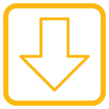 Vektör simgesi bir çerçeve içinde aşağı ok