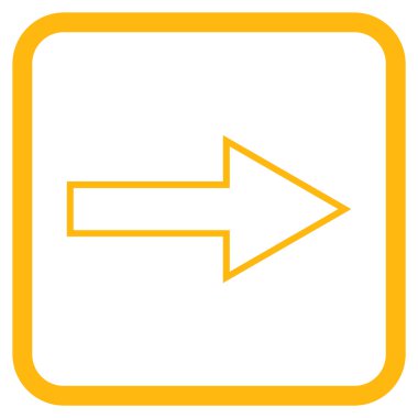 Ok sağ vektör simgesi bir çerçeve içinde