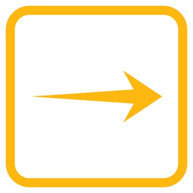 Ok sağ vektör simgesi bir çerçeve içinde