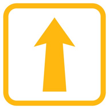 Vektör simgesi bir çerçeve içinde yukarı ok