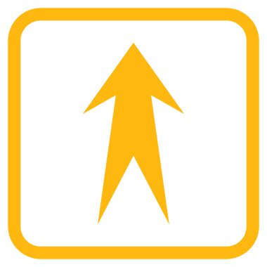 Vektör simgesi bir çerçeve içinde yukarı ok