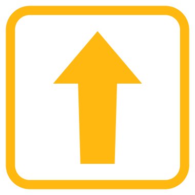 Vektör simgesi bir çerçeve içinde yukarı ok