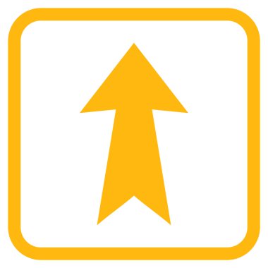 Vektör simgesi bir çerçeve içinde yukarı ok