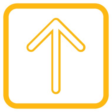 Vektör simgesi bir çerçeve içinde yukarı ok