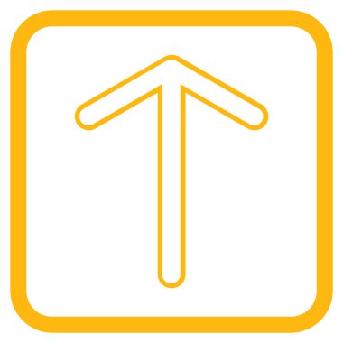 Vektör simgesi bir çerçeve içinde yukarı ok