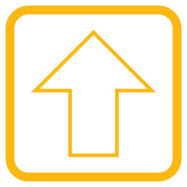 Vektör simgesi bir çerçeve içinde yukarı ok