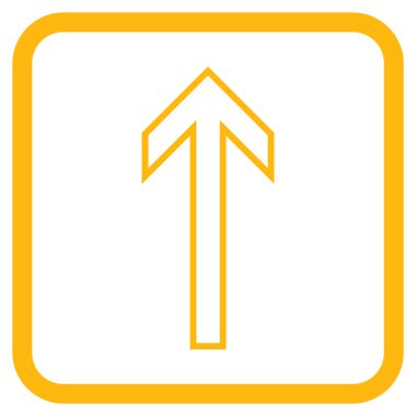 Vektör simgesi bir çerçeve içinde yukarı ok