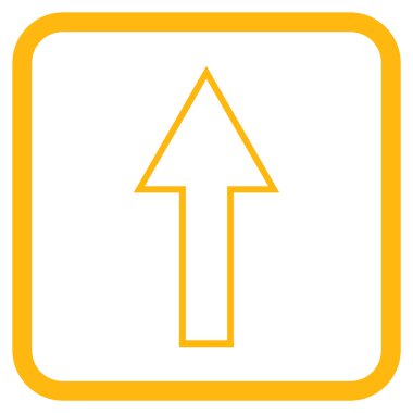 Vektör simgesi bir çerçeve içinde yukarı ok