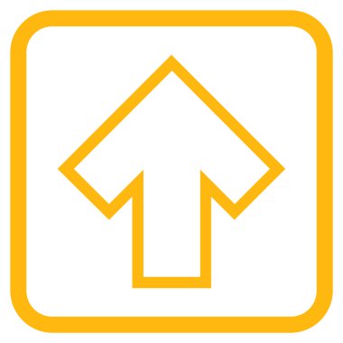 Vektör simgesi bir çerçeve içinde yukarı ok