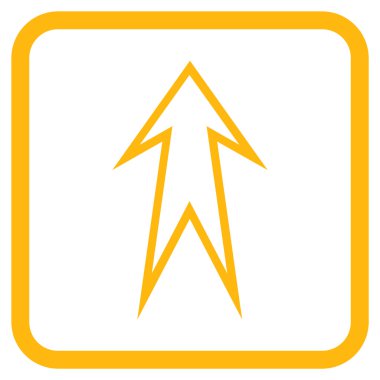 Vektör simgesi bir çerçeve içinde yukarı ok