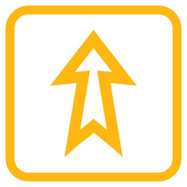 Vektör simgesi bir çerçeve içinde yukarı ok