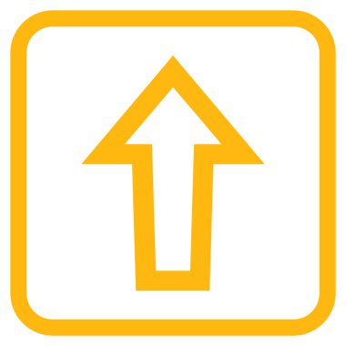 Vektör simgesi bir çerçeve içinde yukarı ok