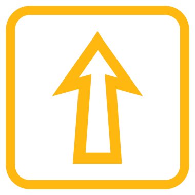 Vektör simgesi bir çerçeve içinde yukarı ok