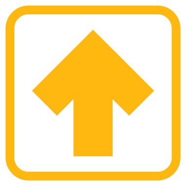 Vektör simgesi bir çerçeve içinde yukarı ok