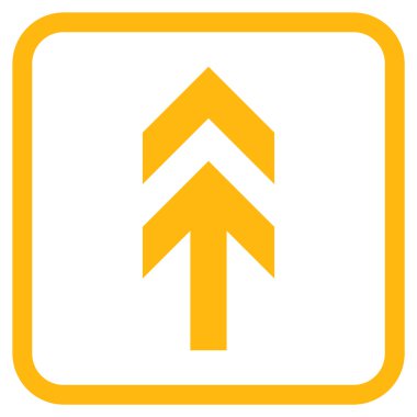 Vektör simgesi bir çerçeve içinde yukarı ok