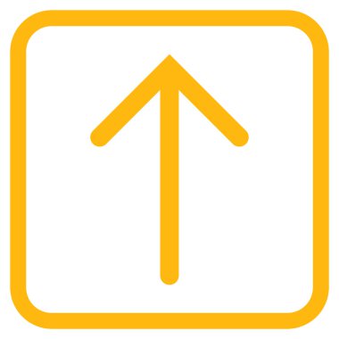 Vektör simgesi bir çerçeve içinde yukarı ok