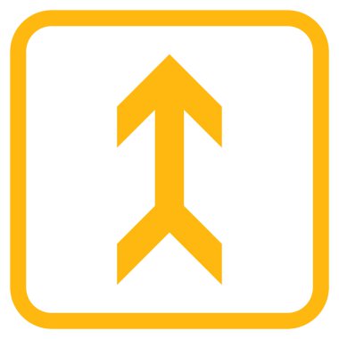 Vektör simgesi bir çerçeve içinde yukarı ok