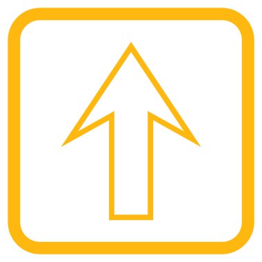 Vektör simgesi bir çerçeve içinde yukarı ok