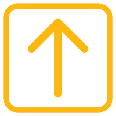 Vektör simgesi bir çerçeve içinde yukarı ok