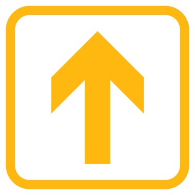 Vektör simgesi bir çerçeve içinde yukarı ok