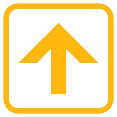 Vektör simgesi bir çerçeve içinde yukarı ok