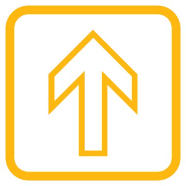 Vektör simgesi bir çerçeve içinde yukarı ok