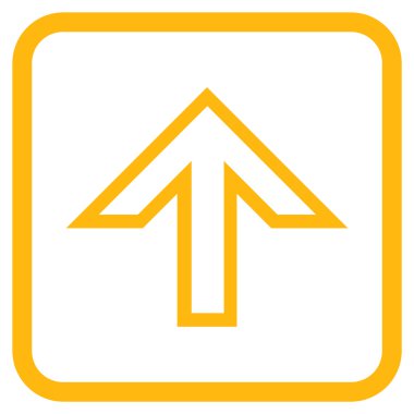 Vektör simgesi bir çerçeve içinde yukarı ok