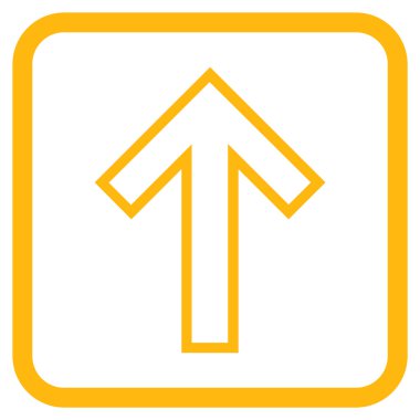 Vektör simgesi bir çerçeve içinde yukarı ok