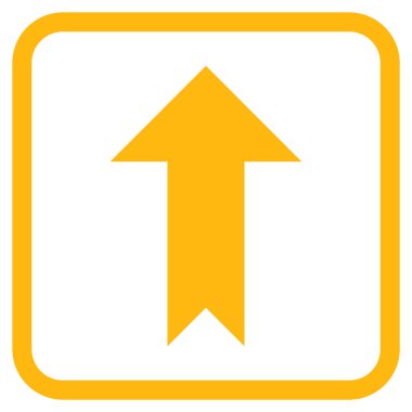 Vektör simgesi bir çerçeve içinde yukarı ok