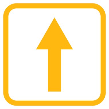 Vektör simgesi bir çerçeve içinde yukarı ok