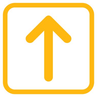 Vektör simgesi bir çerçeve içinde yukarı ok