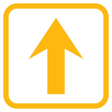 Vektör simgesi bir çerçeve içinde yukarı ok