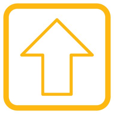 Vektör simgesi bir çerçeve içinde yukarı ok