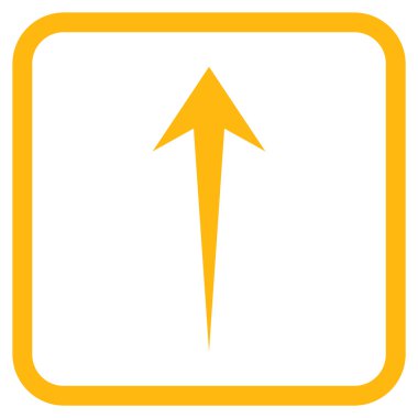 Vektör simgesi bir çerçeve içinde yukarı ok