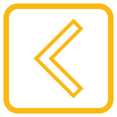 Ok ucu sol vektör simgesi bir çerçeve içinde